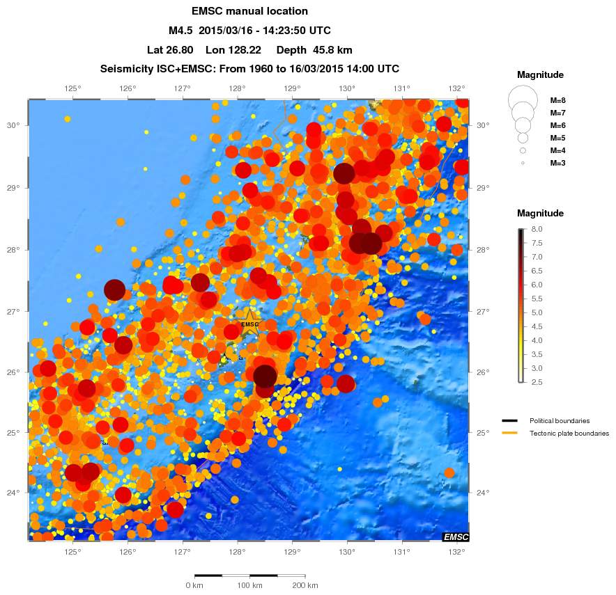 regional magnitude historical seismicity