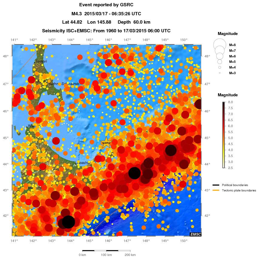 regional magnitude historical seismicity