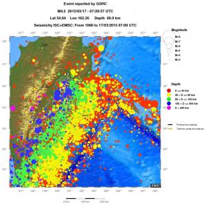 regional historical seismicity