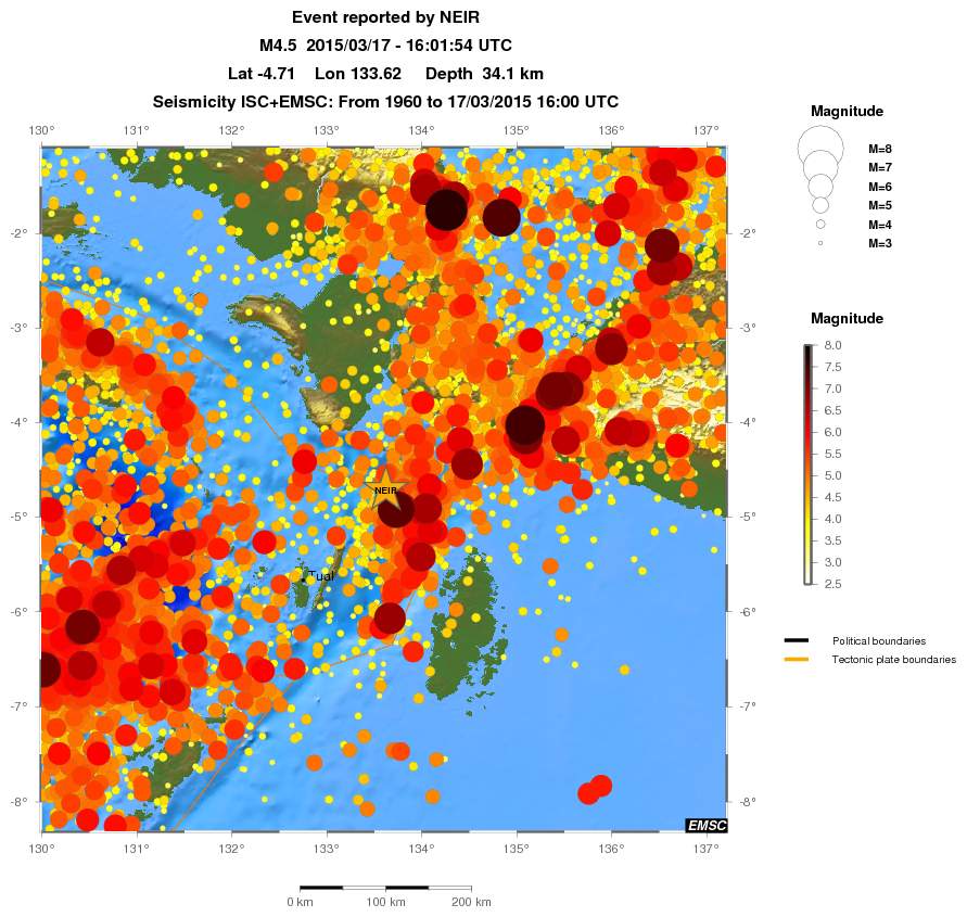 regional magnitude historical seismicity