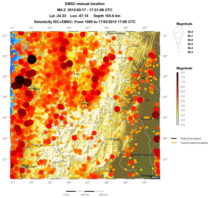 regional magnitude historical seismicity