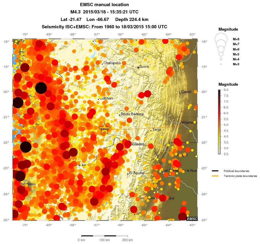 regional magnitude historical seismicity