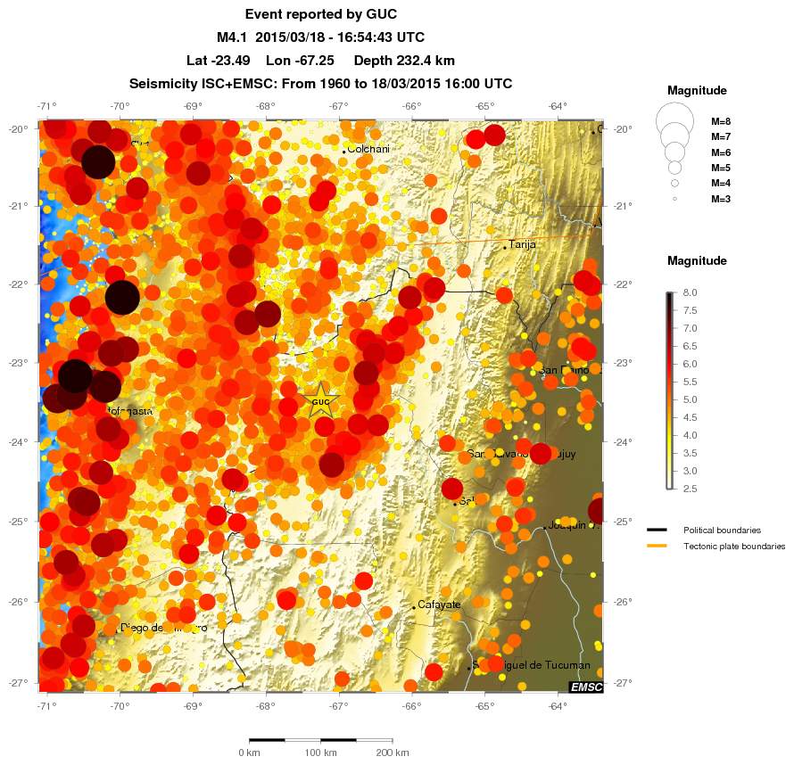regional magnitude historical seismicity