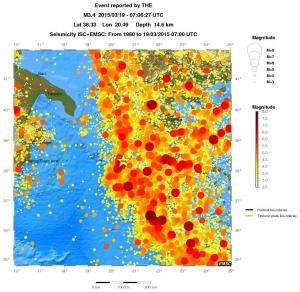 regional magnitude historical seismicity