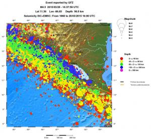 regional historical seismicity