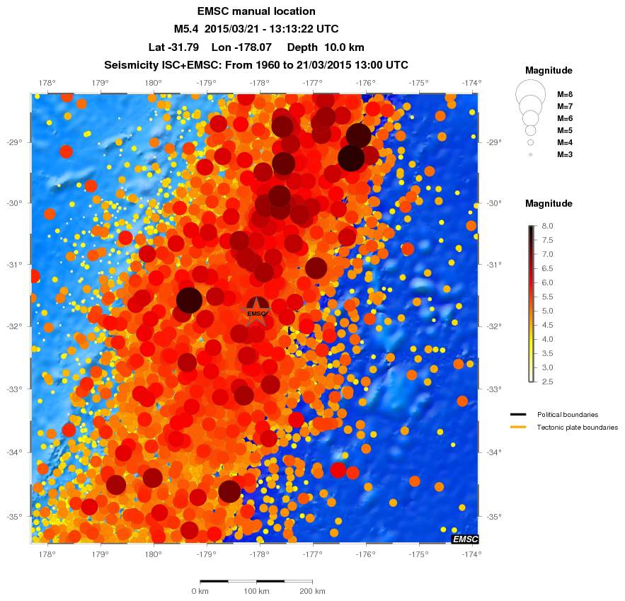 regional magnitude historical seismicity