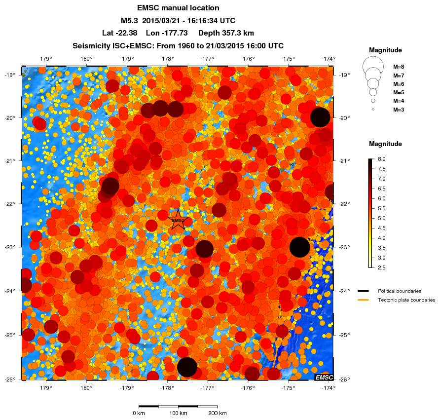 regional magnitude historical seismicity
