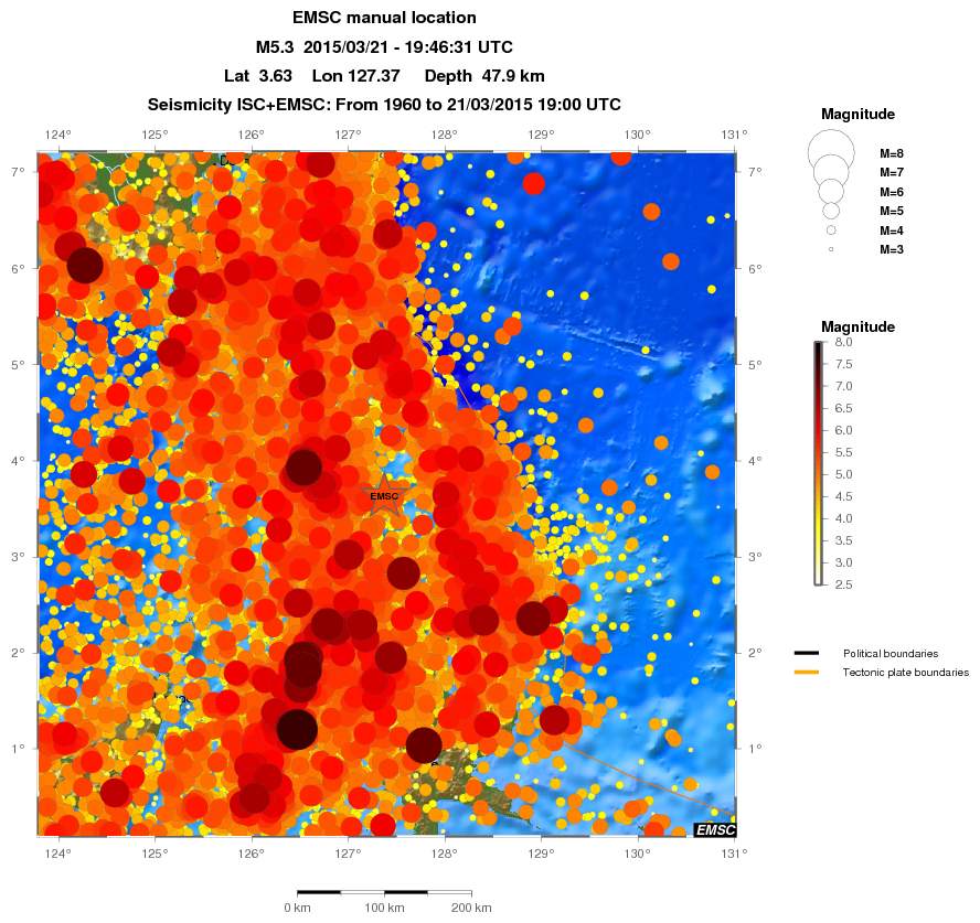 regional magnitude historical seismicity