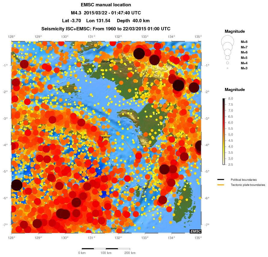 regional magnitude historical seismicity
