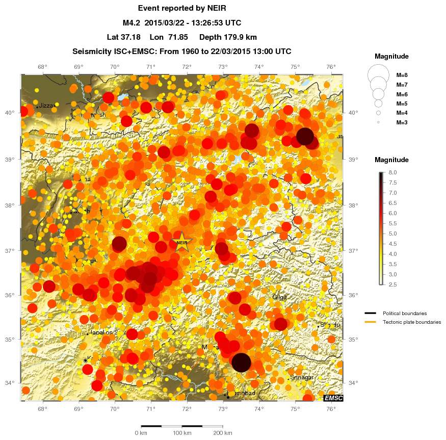 regional magnitude historical seismicity
