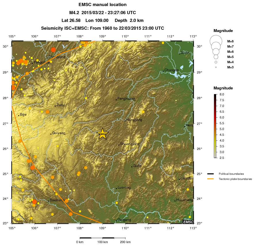 regional magnitude historical seismicity