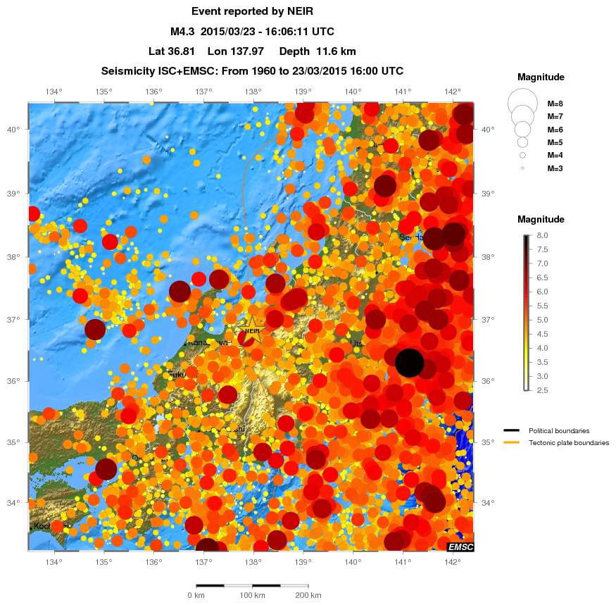 regional magnitude historical seismicity