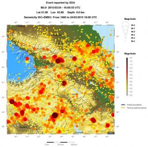 regional magnitude historical seismicity