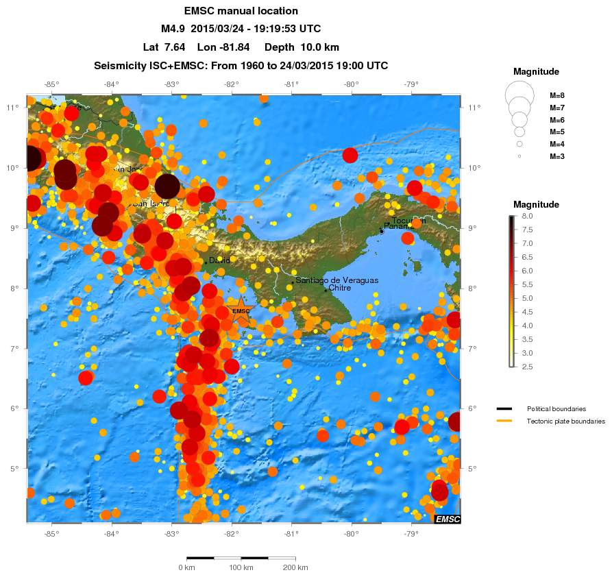regional magnitude historical seismicity