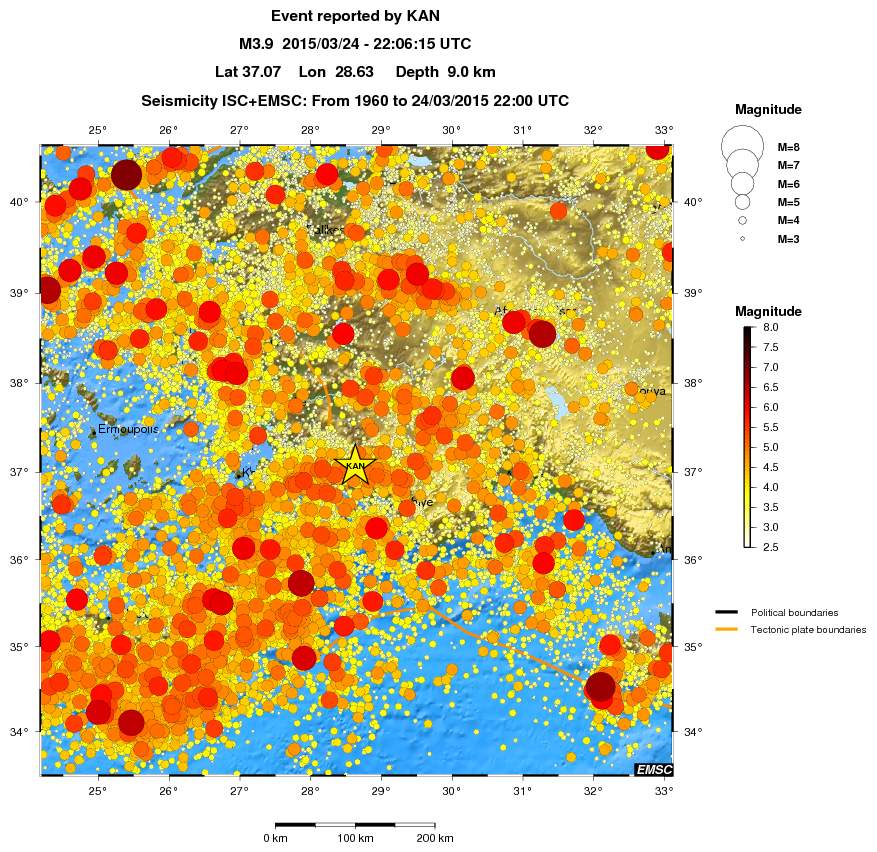 regional magnitude historical seismicity