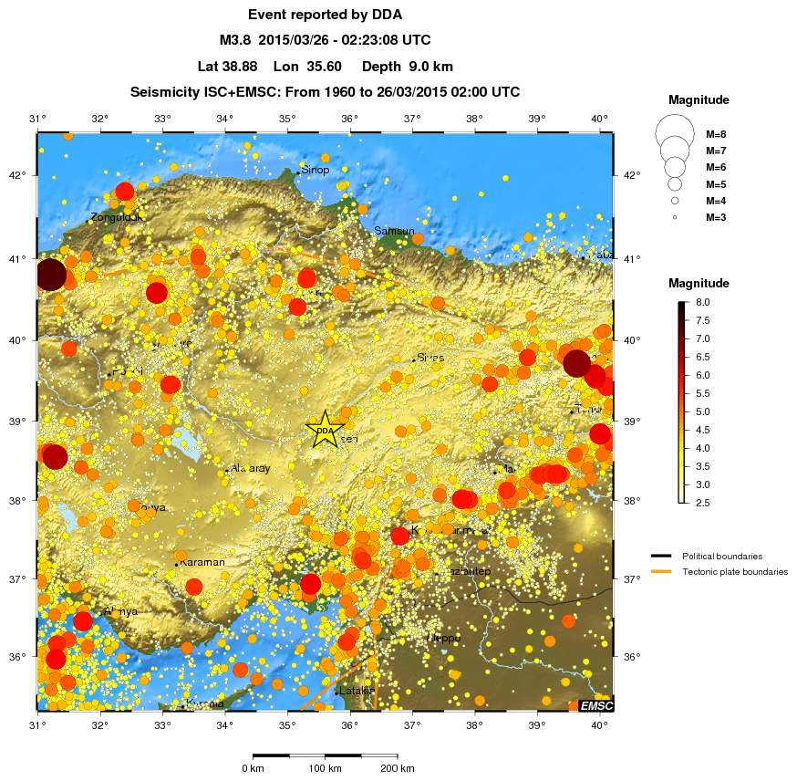 regional magnitude historical seismicity