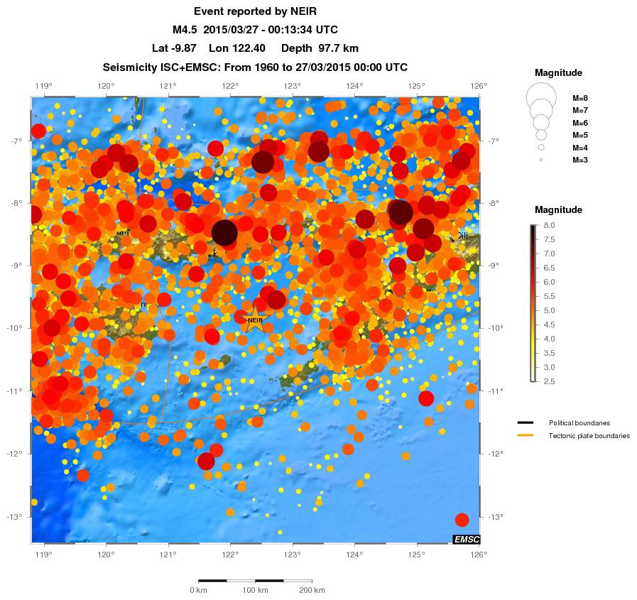 regional magnitude historical seismicity