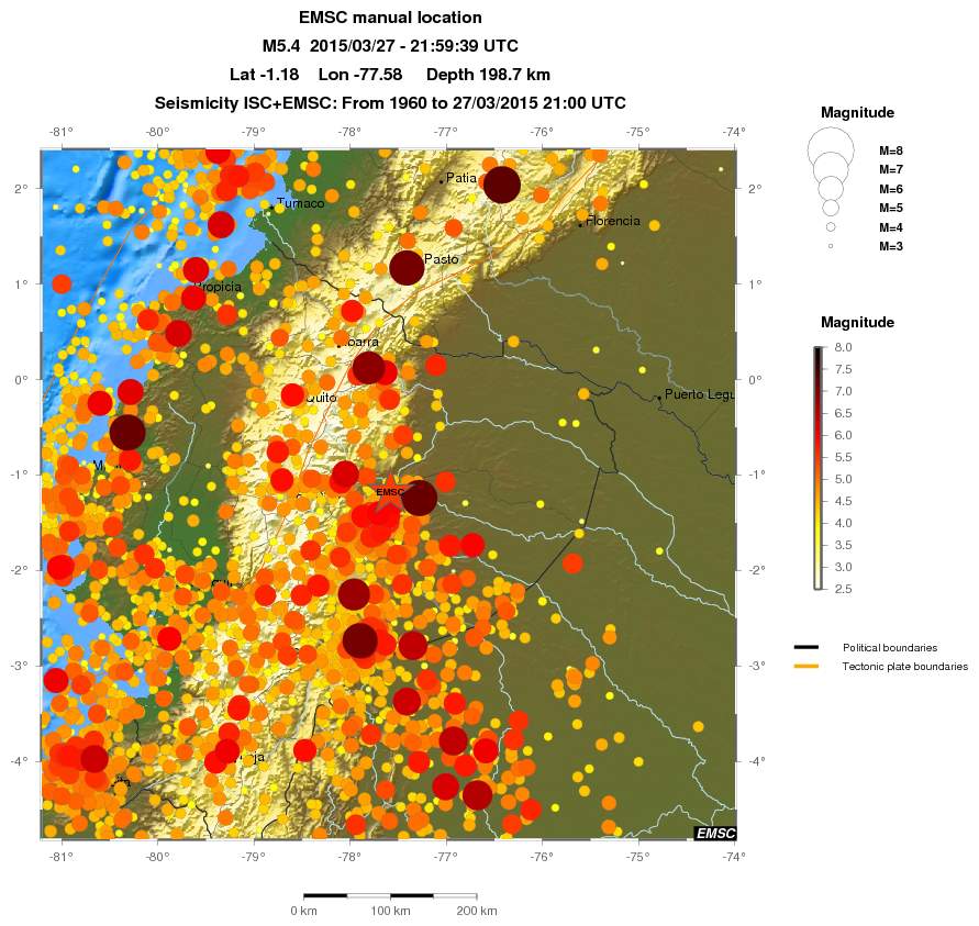 regional magnitude historical seismicity