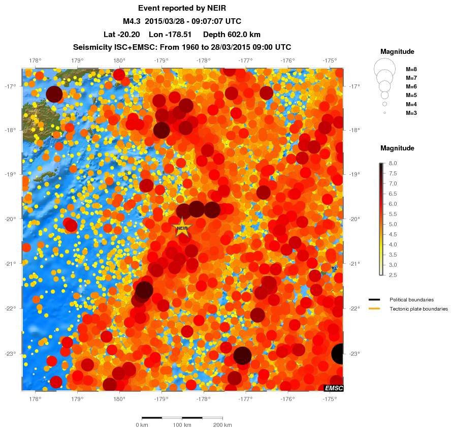 regional magnitude historical seismicity