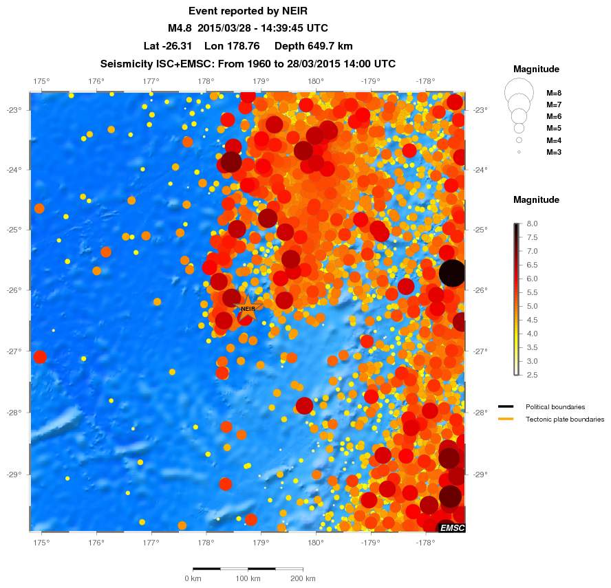 regional magnitude historical seismicity