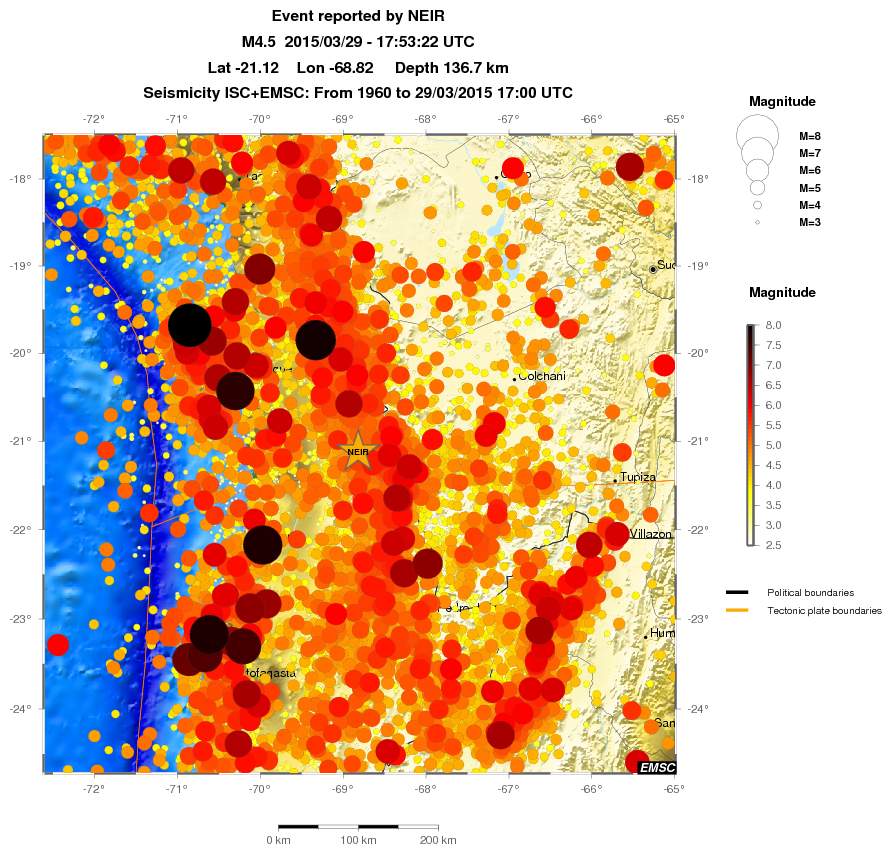 regional magnitude historical seismicity