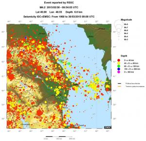regional historical seismicity