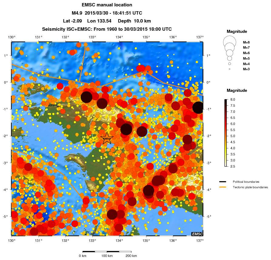 regional magnitude historical seismicity