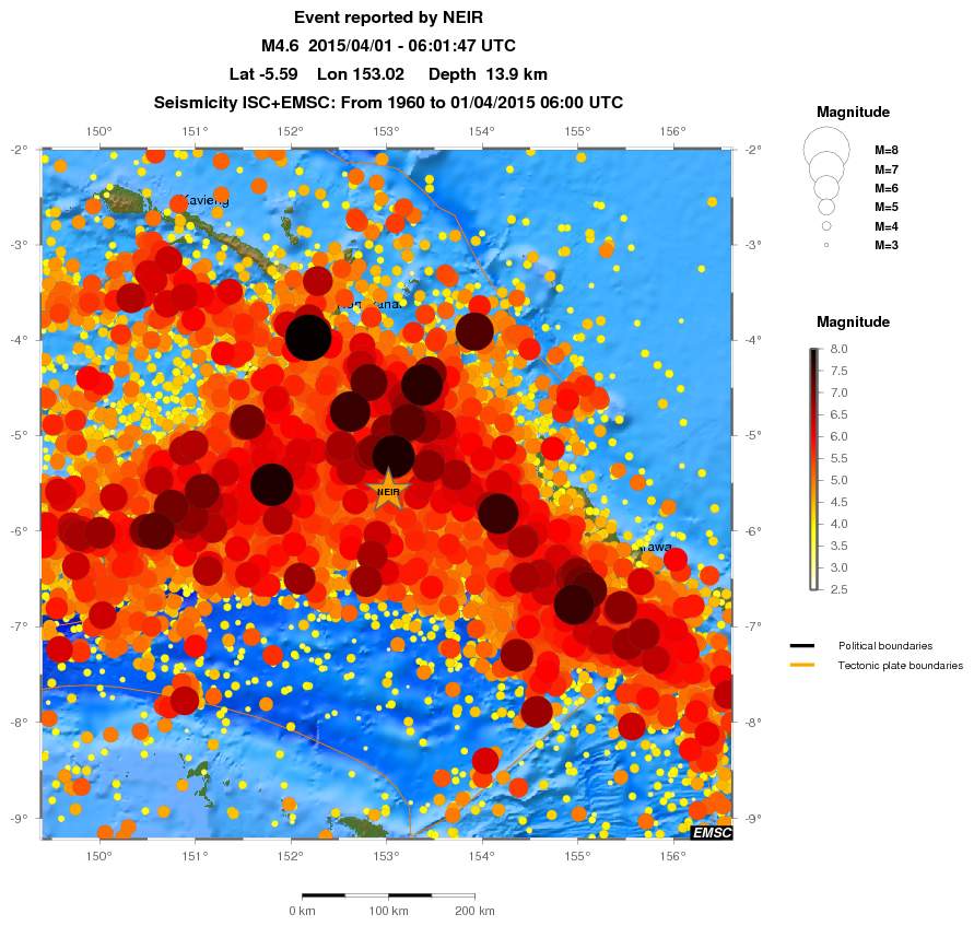 regional magnitude historical seismicity