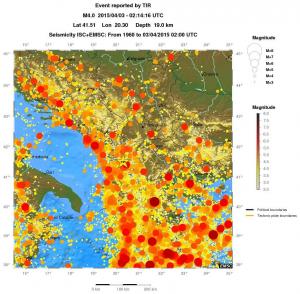 regional magnitude historical seismicity
