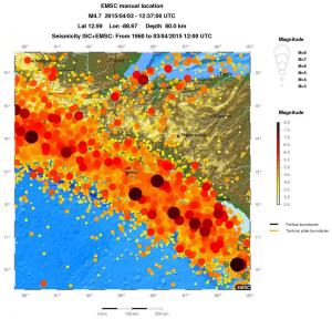 regional magnitude historical seismicity