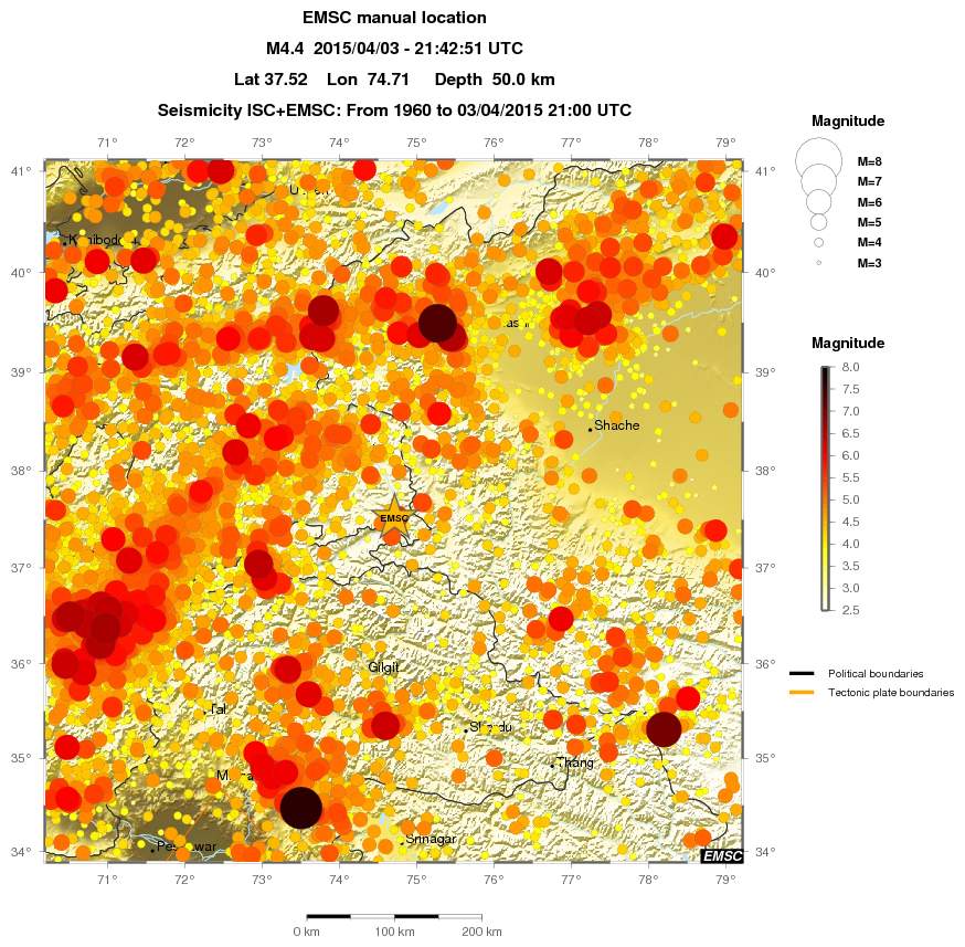 regional magnitude historical seismicity