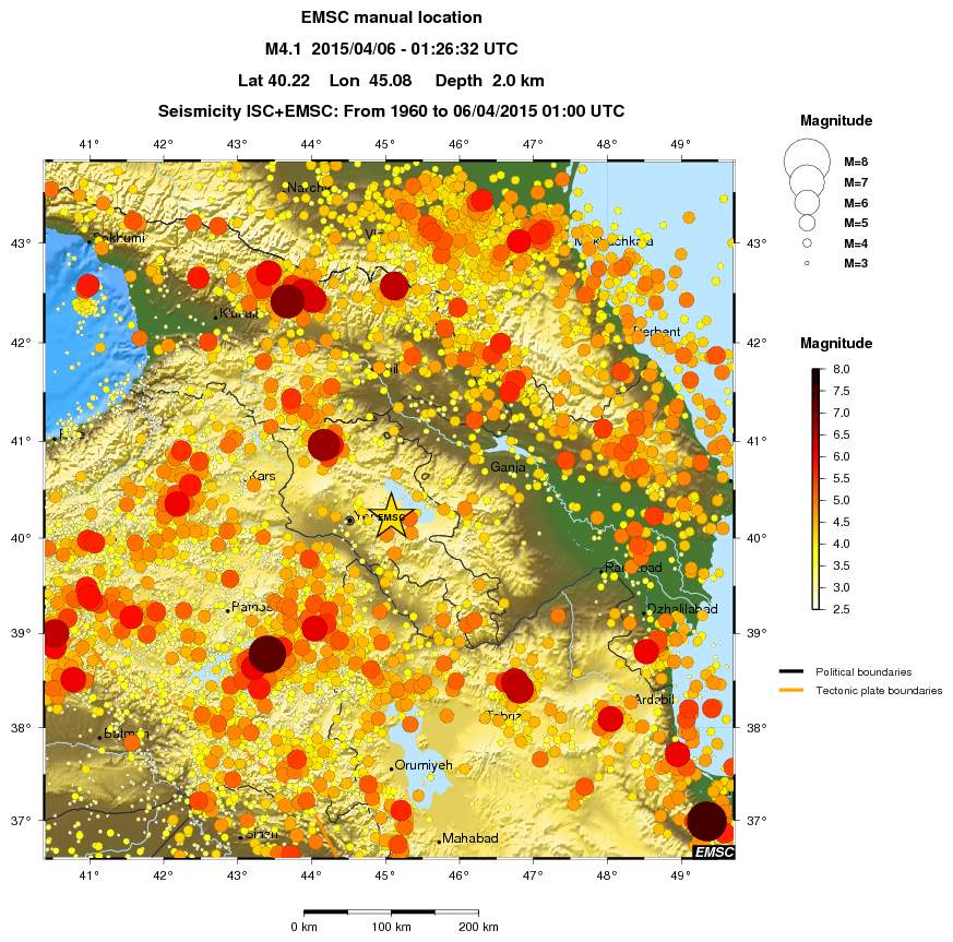 regional magnitude historical seismicity