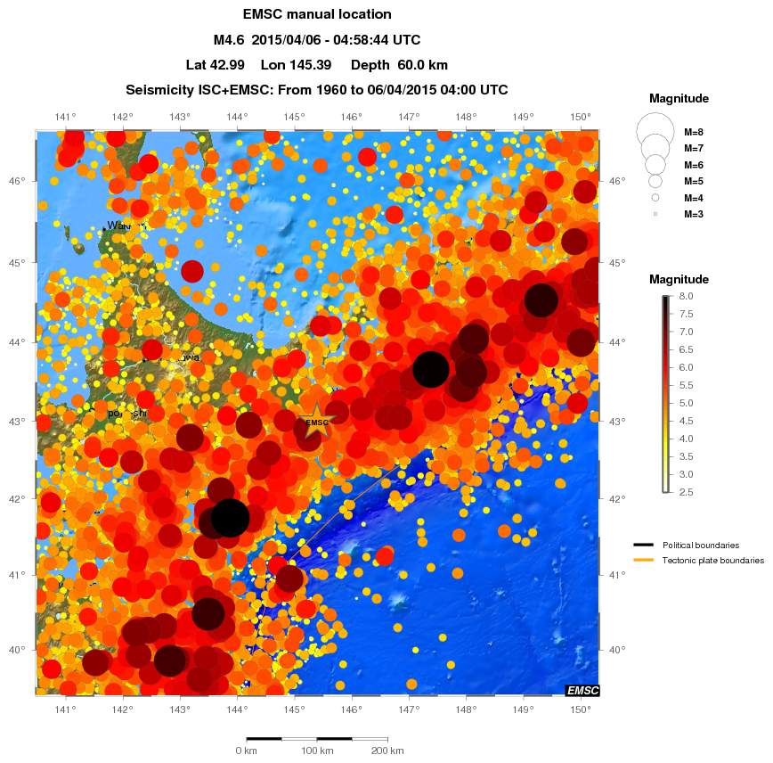 regional magnitude historical seismicity