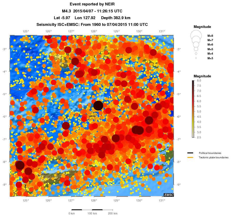 regional magnitude historical seismicity