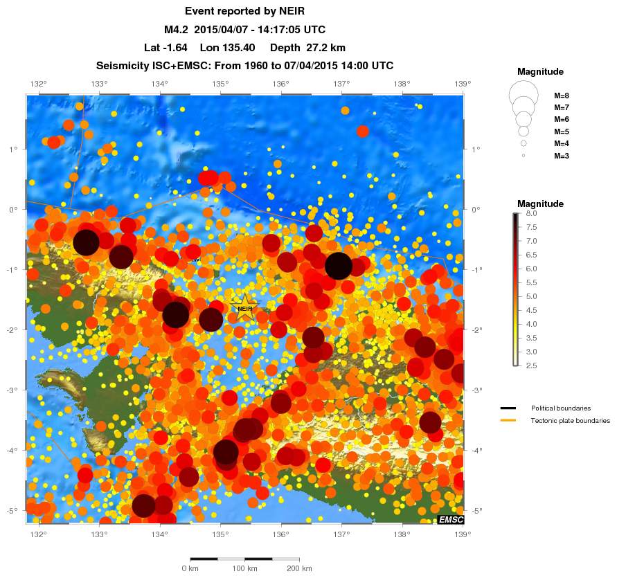 regional magnitude historical seismicity
