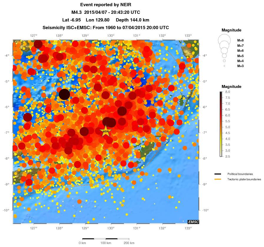 regional magnitude historical seismicity