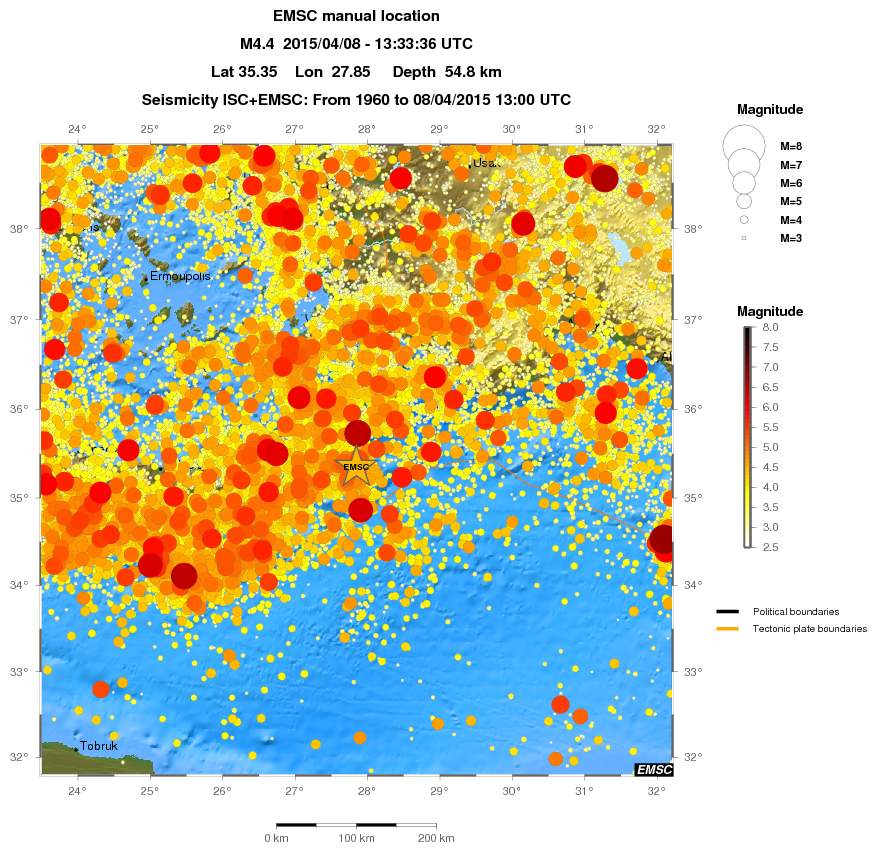 regional magnitude historical seismicity