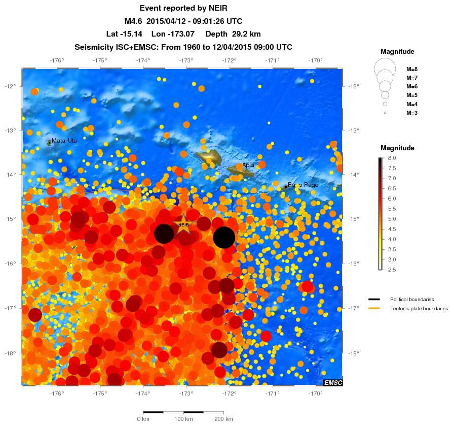 regional magnitude historical seismicity