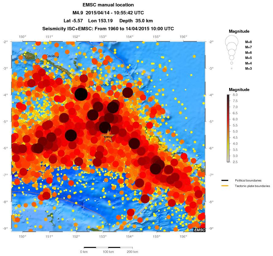 regional magnitude historical seismicity