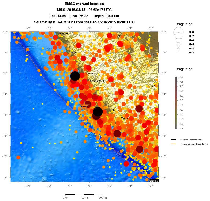 regional magnitude historical seismicity