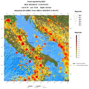 regional magnitude historical seismicity