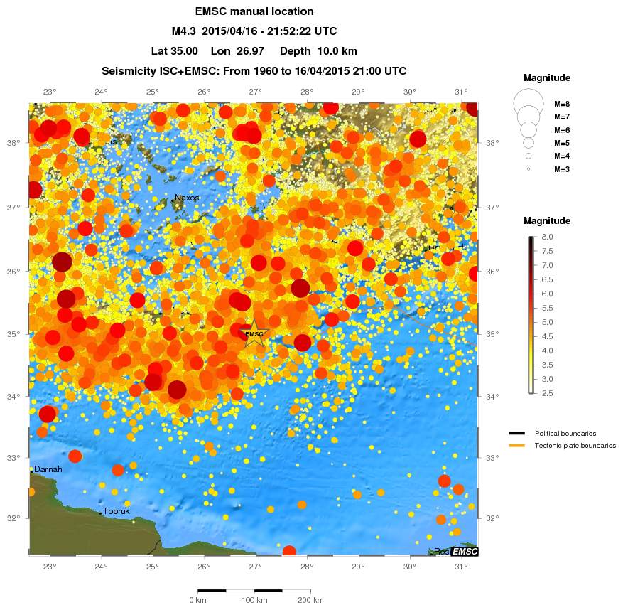 regional magnitude historical seismicity
