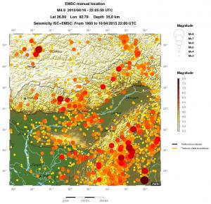 regional magnitude historical seismicity