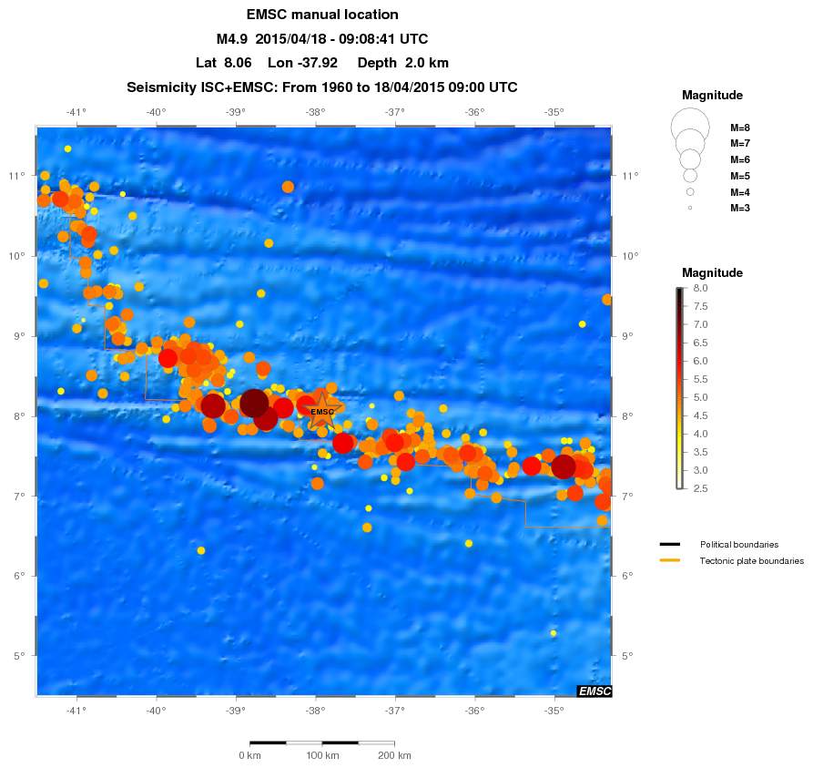 regional magnitude historical seismicity