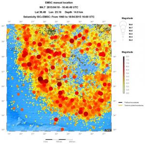 regional magnitude historical seismicity