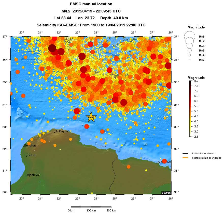 regional magnitude historical seismicity