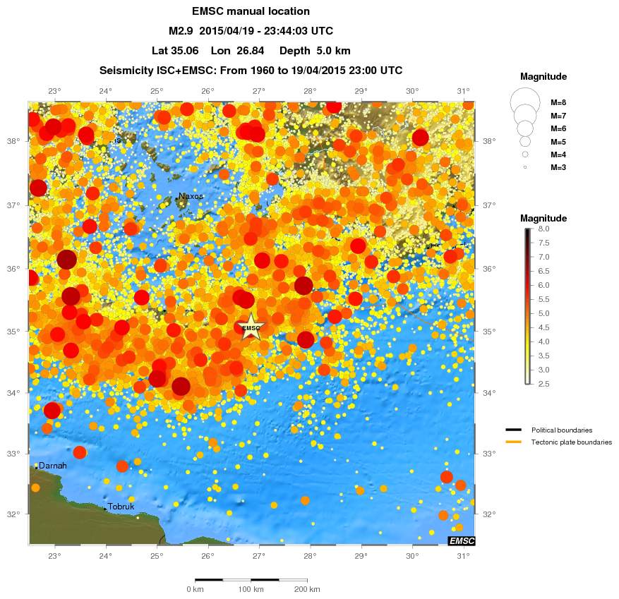 regional magnitude historical seismicity