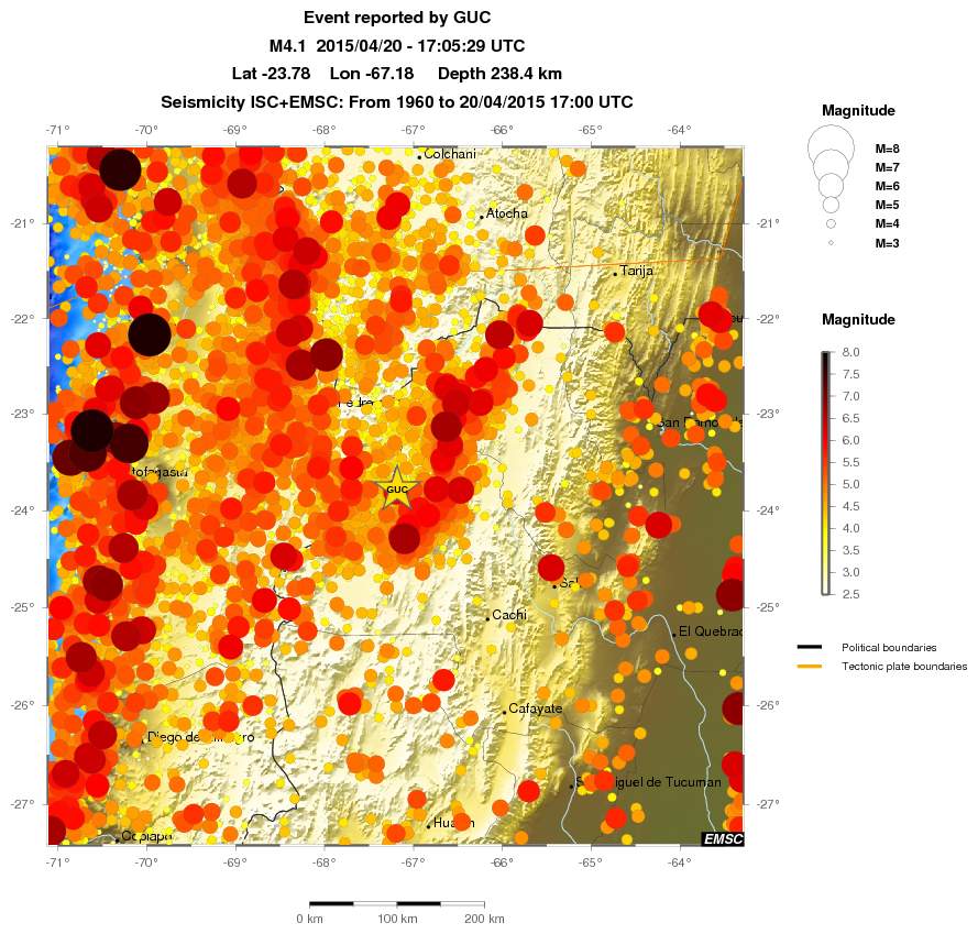regional magnitude historical seismicity