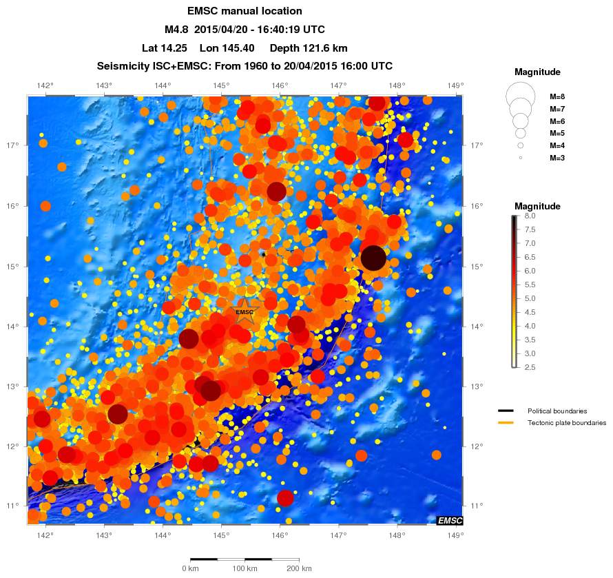 regional magnitude historical seismicity