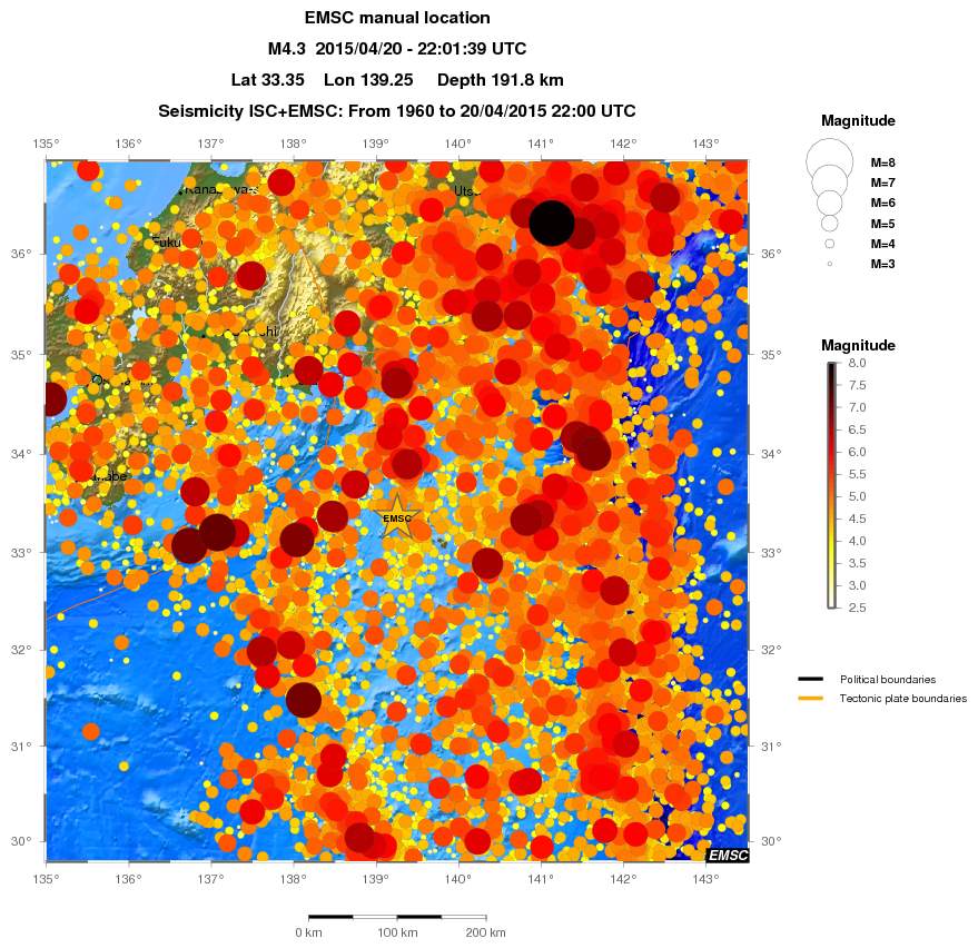 regional magnitude historical seismicity
